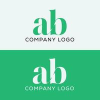 ab Anfangsbuchstabe Logo-Design vektor