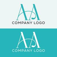 aa Initiale Brief Logo Design vektor