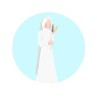 muslim brud bär hijab illustration vektor