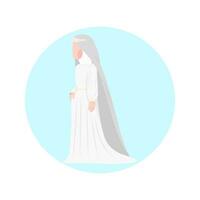muslim brud bär hijab illustration vektor
