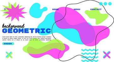 bakgrund geometrisk abstrakt riso effekt webb mall design. vektor illustration. retro och dynamisk stil.