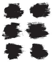 einstellen von Grunge schwarz Bürste Schlaganfall gemalt Text Box vektor
