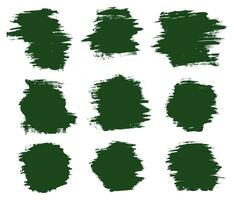 Tinte Farbe Vektor Grün Farbe Bürste Schlaganfall Sammlung