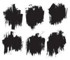 måla svart borsta stroke vektor grunge mallar uppsättning