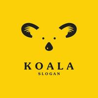 koala logotyp mall med platt stil vektor illustration