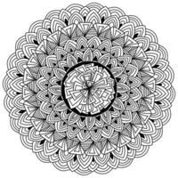 mandala med fyrkant och triangel- motiv, meditativ dood färg sida för kreativitet vektor