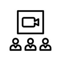 online Treffen Symbol. online Einweisung Vektor Illustration isoliert auf Weiß Hintergrund