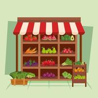 frukt och grönsaker butik vektor design