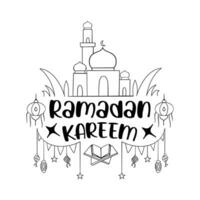 Ramadan eid Beschriftung Zitate zum druckbar Poster, Tasche Tasche, Tassen, T-Shirt Design. vektor