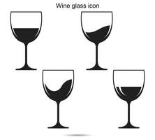 Wein Glas Symbol, Vektor Illustration