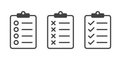 Zwischenablage mit Checkliste Symbol im eben Stil. Planung und Organisation von Arbeit Vektor Illustration auf isoliert Hintergrund. dokumentieren Zeichen Geschäft Konzept.