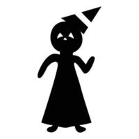 läskigt än rolig, halloween spöke ikon ger skratt till de liv efter detta vektor