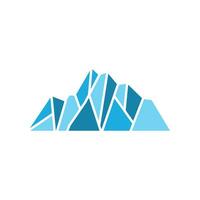 Eisberg Logo, Antarktis Logo Design, einfach Natur Landschaft Vektor Illustration Vorlage