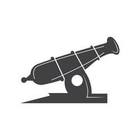 Kanon Logo, Vektor Krieg Waffe Heer Artillerie, Symbol Design
