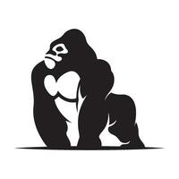 gorilla ikon logotyp design vektor