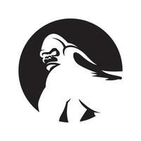 gorilla ikon logotyp design vektor