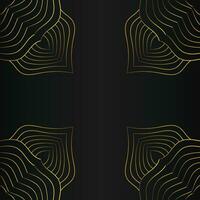 Luxus abstrakt Gold Linie Rahmen Dekoration auf schwarz Hintergrund vektor