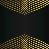 abstrakt guld linje ram dekoration på svart bakgrund vektor