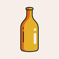 Flasche Symbol eben Illustration Stil vektor