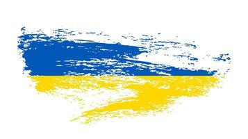 ukrainische Nationalflagge im Grunge-Stil vektor