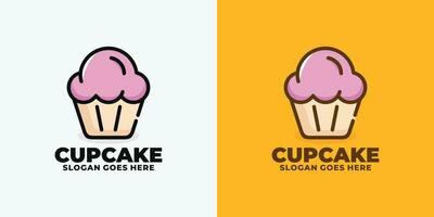Cupcake Logo Design Vektor Illustration