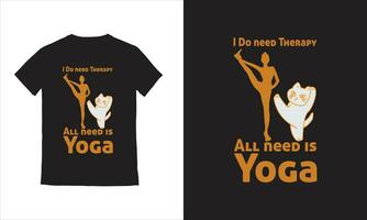 vektor yoga flickor vektor yoga t-shirt design.