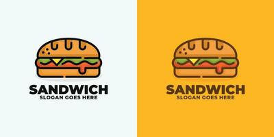 Sandwich Logo Design Vektor Illustration