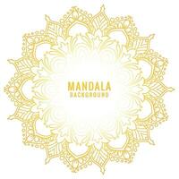 dekoratives goldenes mandala auf weißem hintergrund vektor
