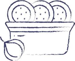 Knoblauch Brot Hand gezeichnet Vektor Illustration