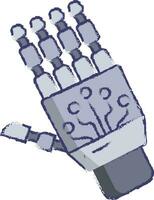 Roboter Hand Hand gezeichnet Vektor Illustration