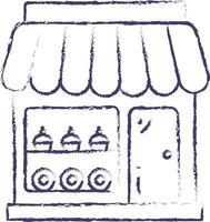 Bäckerei Geschäft Hand gezeichnet Vektor Illustration
