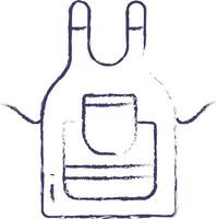förkläde hand dragen vektor illustration