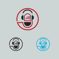 Podcast Logo Bilder Illustration Design vektor