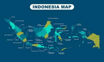 modern Design von indonesisch Karte vektor
