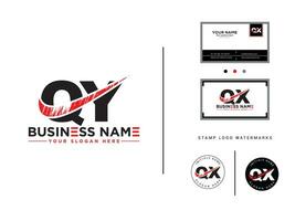 Luxus qy königlich Bürste Logo, Zeichnung qy Logo Brief Bürste Brief zum Geschäft vektor