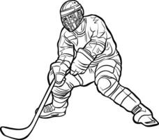 is hockey spelare verkan ClipArt vektor