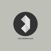 minimalistisch grau abstrakt geometrisch gestalten Vektor Unternehmen Symbol Logo Design Konzept