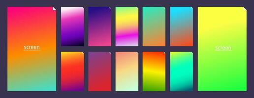 Sanft Pastell- Gradient glatt und beschwingt Farbe Hintergrund einstellen zum Geräte vektor