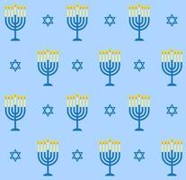 vektor sömlös mönster av platt hanukah ljus