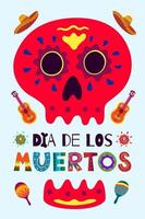 mexikanischer tag der toten dia de los muertos poster vektor