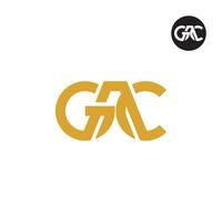 brev gac monogram logotyp design vektor