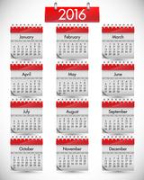 Realistisk kalender med rött hårt lock, vektor illustration