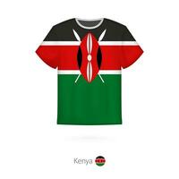 t-shirt design med flagga av kenya. vektor