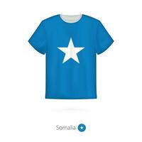 t-shirt design med flagga av somalia. vektor