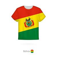 T-Shirt Design mit Flagge von Bolivien. vektor