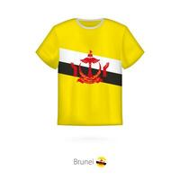 t-shirt design med flagga av brunei. vektor