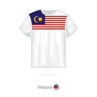 t-shirt design med flagga av malaysia. vektor