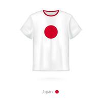 T-Shirt Design mit Flagge von Japan. vektor