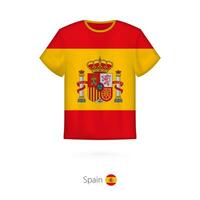 t-shirt design med flagga av Spanien. vektor