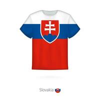 T-Shirt Design mit Flagge von Slowakei. vektor